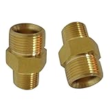 F Fityle 2点セット　圧力ワッシャ ホースジョイナ　11.5mm オス to 14mm オス クイックコネクタ 真鍮