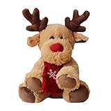 predolo 漫画クリスマスぬいぐるみヘラジカおもちゃトナカイぬいぐるみ動物ヘラジカぬいぐるみぬいぐるみ置物人形リビングルームの装飾誕生日ギフト