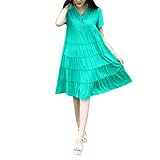 Zhhlinyuan Pregnan Women Fashion Short Sleeves Dress マタニティ Dress Loose Casual Dresses Cotton