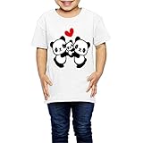 Aries 2歳～６歳子どもＴシャツ可愛いパンダ 家族 子供服 White 5-6 Toddler