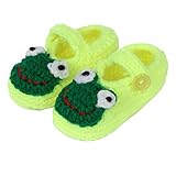 Baby Newborn Toddler Infant Prewalker frog style Hand-knitted Wool Crochet Crib Shoes ベビー・ガールズ カラー: 