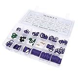 F Fityle 約225個　エアコンシステム　シールキット　Oリング　HNBR　車　電気器具　ポンプ　収納ケース付き　