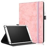 9~11インチタブレット通用ケース スタンド機能付き 9-11インチ タブレット汎用ケースカバー ペンホルダー付き Huawei MatePad 10.8 / Huawei M6 10.8 / Huawei MatePad T10 / Huawei Mediapad M5 lite 10 / docomo dtab d-01K/Huawei Honor WaterPlay 10.1 / Huawei Mediapad T3 10.0 / Lenovo Tab M10 TB-X605F/ TB-X505F / iPad air4 10.9 2020 / New ipad 8 10.2 2020 / Galaxy Tab S7 SM-870/SM-T875などタブレット適用ケース 弾性バンド付き 両用タッチペン付き (9~11インチタブレット通用, ピンク)