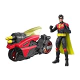 【Amazon.co.jp 限定】マテル DC コアフィギュア ロビン＆ロビンサイクル アクションフィギュア ビークル セット 4歳から レッド JMD51