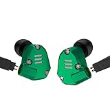 オーディオファン KZ ZS6 高音質 2ダイナミック＆2バランスド・アーマチュア 4ドライバ搭載 2pin 0.75mm イヤホン (グリーンーマイク無し)豪華版