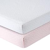 Babies R Us Sateen Crib Sheet 2 Pack - Pink/White Dot by Babies R Us [並行輸入品]
