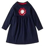 (コ-ランド) Co-land 子供服 ガールズ ワンピース 長袖 ラウンドカラー 女の子 Aライン お洒落 通園 通学 お出かけ プリント 秋服 3 花