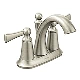 Moen 4505BN Wynford Two-Handle Centerset High Arc Bathroom Faucet, Brushed Nickel [並行輸入品]