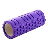 Jinmoioy フォームローラー 筋膜リリース グリッドフォームローラー ヨガポール トレーニング スポーツ フィットネス ストレッチ器具 ストレッチリリース 筋膜トレーニング 30*8cm (パープル)