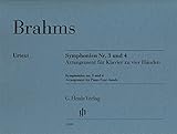 ブラームス: 交響曲 第3番 へ長調 Op.90、 第4番 ホ短調 Op.98/連弾用編曲/原典版/パスカル編/グロートホイゼン運指/ヘンレ社/ピアノ連弾 (1台ピアノ4手)