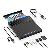 Yaeonku 外付け ブルーレイドライブ DVD/BD/CDプレーヤー 読み取り/書き込み対応 3D blu ray プレイヤー bluray 外付けドライブ SD/TFカード 4 USBポート付き DVDバーナー 光学ドライブ パソコン デスクトップパソコン Windows 11/10/8/7 Mac OS対応