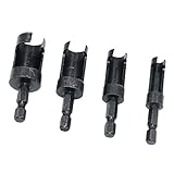 Fenteer 木材作業　　4個セット　六角シャンク　ドリル　ビット　セット　　炭素鋼　ウッドドリル適用　