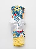 Baby Laundry Patterned Baby Blanket for Boys Girls - Daisy Blue/Sunshine Bump Baby (27x36) by Baby L
