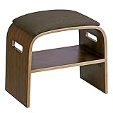 曲げ木玄関チェア ブラウン 【傷有B品アウトレット】