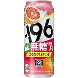 -196無糖 ピンクグレフル&オレンジ 500ml 24本 【果実味の豊かな味わい】 [サントリー チューハイ ALC.7%] イチキューロク
