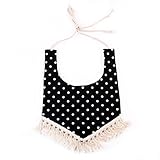 oenbopo バンキンス 100％棉 柔らかい肌触り 可愛い 豊富な図案 調節可能 防水　汚れにくい タッセル式 スーパービブ (マル)