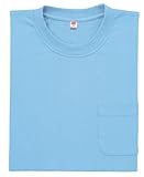 天竺半袖 Tシャツポケット付 6．サックス 5L