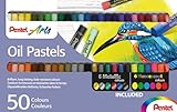 Pentel PHNオイルパステル - メタリックとネオンを含む50色(50個パック - アソートカラー)。