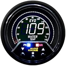 : オートゲージ 水温計 60mm 追加メーター 4色バック