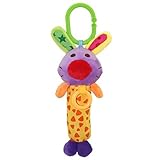 DEHANG ベビーカー用おもちゃ 赤ちゃんの知育玩具 はじめてにぎにぎおもちゃ リンリンラトル - ウサギ