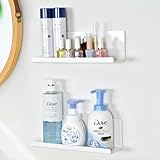 Toski バスルームラック 2個セット 調味料ラック 日本製強力テープ付き お風呂ラック 強力粘着固定 幅30cm キッチン 洗面所 棚 