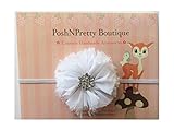 2.5 Chiffon Frayed Ballerina Flower baby PoshNPretty headband - White by PoshNPretty