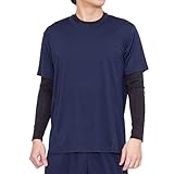 ニトリ(NITORI) メッシュ半袖Tシャツ クルーネック MENクール 112NV L 7585905