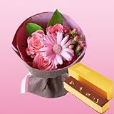 誕生日プレゼント 花 母親 祖母 京都光かすてら ＆ ピンクの花束