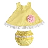 【SEBLES】ベビー 赤ちゃん 女の子 可愛い ワンピース ドレス お花 アンダースコート set セット ショートパンツ パンツ ブルマ フリフリ フリル リボン ノースリーブ フラワー コットン