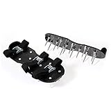 Benchmart ガーデンスパイク 芝 スパイク エアーレーション 芝生を元気に 芝の手入れ 芝生穴あけ用 足取り付け 履くタイプ 軽量化 4つのベルト 強固 耐久性 Lawn Aerator sh