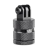 HSU アルミニウム 1/4インチ 20カメラマウント 360度回転 三脚アダプター GoPro Hero/Sony/Xiaomi yiアクションカメラおよびその他の標準1/4アクセサリー