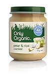 オンリーオーガニック　ベビーフード　「ナシとお米のシリアル」　離乳初期～ 110g×6ビンセット　通常納品書無し