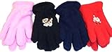4つペアMongolianフリースSona Gloves for Toddlers Ages 2 – 4歳