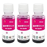 詰め替えインクキャノン用互換インクボトルMagentaマゼンタ3本セット 補充用詰替えインクカートリッジBC-340/341 BC-360/361 BC-310/311 BC-345/346 BC-365/366 BC-385/386 XKI-N10N11XL XKI-N20N21 BCI-19上記シリーズ用の汎用充填インク