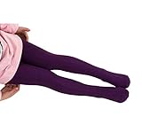 ベビー キッズ綿 キャンディーカラー タイツ レギンス パンスト (2-4歳, 紫)