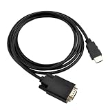 HDMI (ソース) → VGA (ディスプレイ) 変換 ケーブル 1.8m 金メッキコード HDMI VGA アダプター [並行輸入品]
