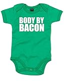 (ベーコンで体) Body By Bacon, プリント　ベビースーツ - グリーン/白 12-18 ヶ月