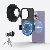 JJC 磁気 Magsafe対応 レンズフィルター アダプター + レンズフード キット iPhone 16 Pro Max / 15 Pro Max / 14 Pro Max / 13 Pro Max スマホ用 49mm レンズフィルター ホルダー レンズフード マグネット スマホフィルターリング 1/4ネジ穴 シューマウント付き 写真撮影