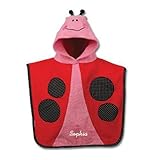 Personalized Hooded Bath Poncho, Ladybug, Name Sophia by aBaby [並行輸入品]
