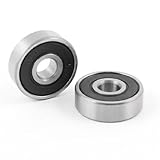 uxcell 溝玉ホイールベアリング　タイプ626-2RS 6000Z　外径18mm ラバー　メタ　2個入り