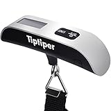 Tiptiper Digital Portable Luggage Scale, Hanging Scale with Temperature Sensor, Green Back Light LCD