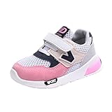 (Pink, 3-4T) - Minshao Baby Boys Girls Children Casual Sneakers Mesh Soft Running Letter Hollow Shoe