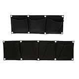 Perfk フラワープランターバッグ　屋内/屋外　ハーブポット　ガーデン用　3ポケット+ 4ポケット