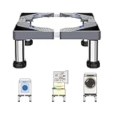 洗濯機 台 洗濯機かさ上げ台 18~21cm 高さ調整 40~60cm幅調節可能 耐荷重150kg 4足 乾燥機置き台 冷蔵庫 置き台 冷蔵庫 かさ上げ台 振動防止 騒音防止 嵩上げ 防水パン
