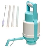Manual Drinking Water Jug Pump with Spigot and Handle - 5 Gallon Drinking Cooler Dispenser Parts Wit