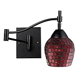 Elk 10151/1DR-CPR Celina 1-Light Swing arm Sconce In Dark Rust with Copper Glass [並行輸入品]