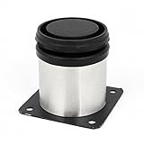 uxcell 家具キャビネット ソファ 6 cm 高調整可能　ステンレスレッグラウンド スタンド