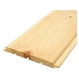 北欧レッドパイン 無垢羽目板 パネリング 本実目透かしR溝 無塗装 12x112x3900mm 8枚入 壁材 天井