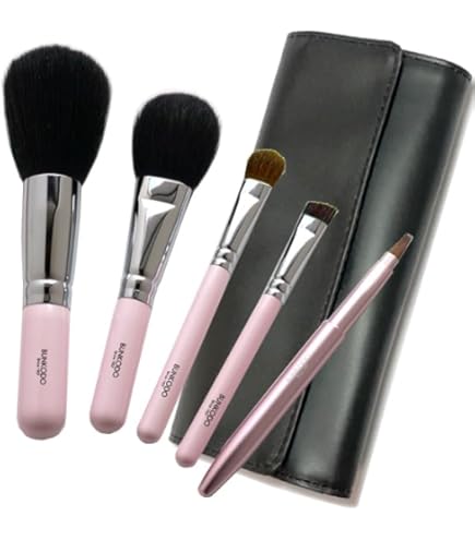 Amazon.co.jp: HOUKODOU 仿古堂 熊野筆 化粧筆 Pink3本セット（ケース