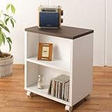 パソコンデスク用 ワゴン ラック オープンタイプ ブラウン